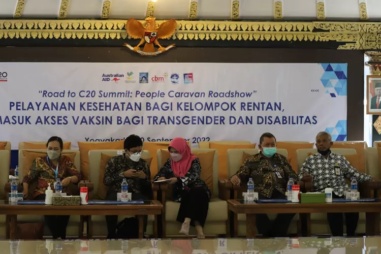 Pressconference Pelayanan Kesehatan Kelompok Rentan, Transgender dan Disabilitas. (Dokumen Humas Sleman.)