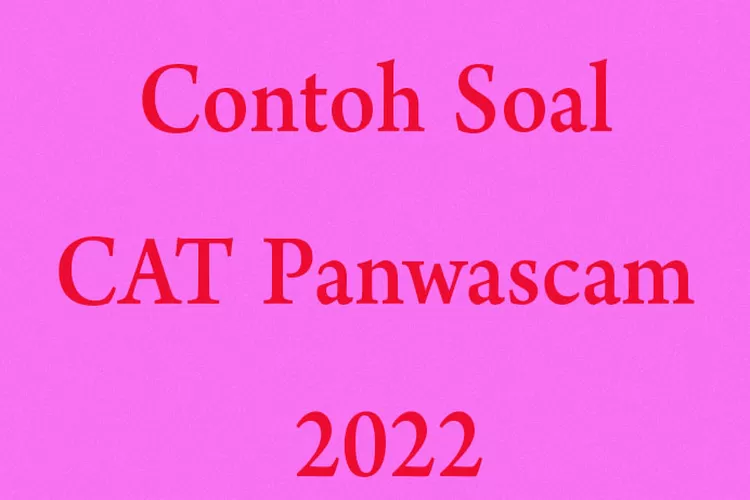 15 Contoh Soal CAT Panwascam 2022 Pada Pemilu 2024, Tema Pengawasan ...