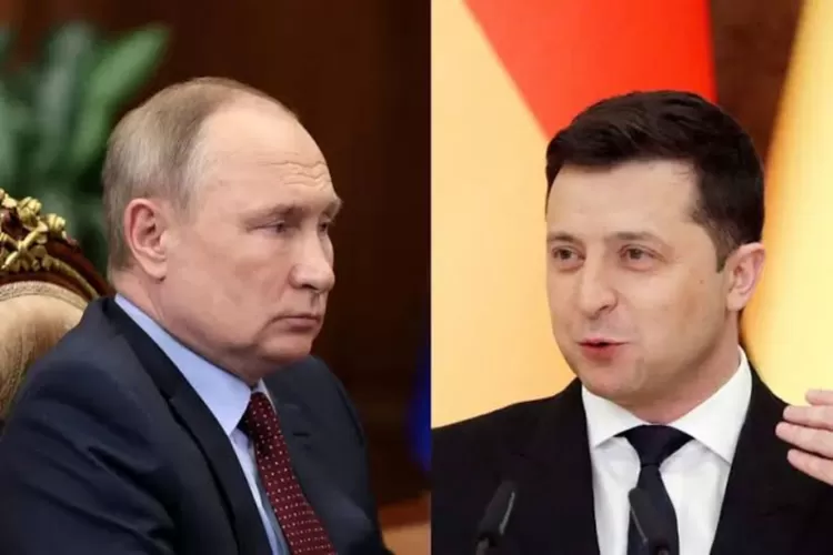 Potret Presiden Rusia Vladimir Putin dan Presiden Ukraina Volodymyr Zelensky  (Pinterest )
