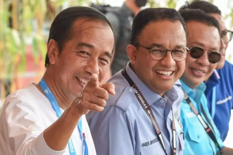 Momen Presiden Jokowi bersama dengan bakal calon presiden 2024 dari Partai Nasdem Anies Baswedan  (JPNN)
