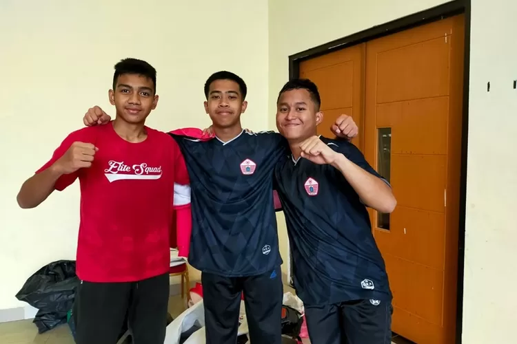 Tim Kata junior putra  Adzi Ahmad Z, M Pasya Ardiansyah, dan Gerrard Erlangga.