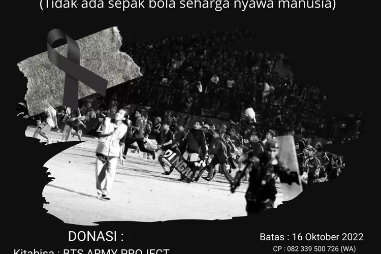 Poster Aksi Solidaritas ARMY Indonesia untuk Tragedi Kanjuruhan. (twitter (@BTS_AHC_IDN))