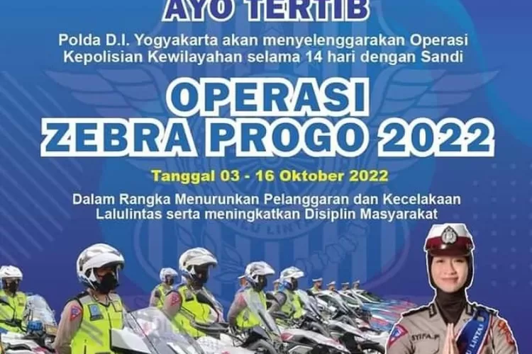 Titik razia di Kota Yogyakarta dalam rangka Operasi Zebra Progo 2022 (Gorajuara.com/Instagram @poldajogja)