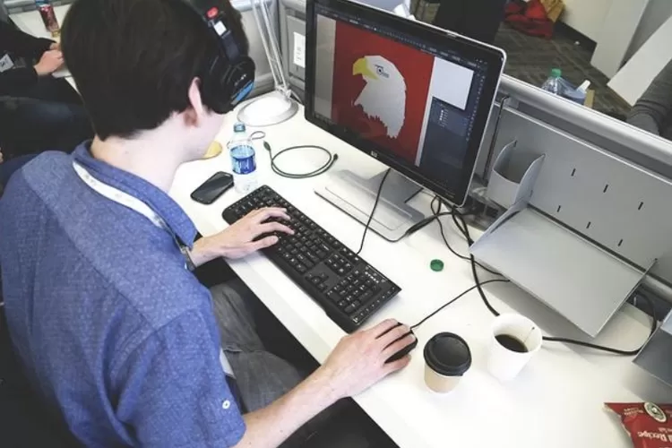 Ilustrasi seorang Desainer yang mempunyai keahian  desain dan memanfaatkan situs online untuk menjual karya desain nya untuk menambah penghasilan (Pixabay)