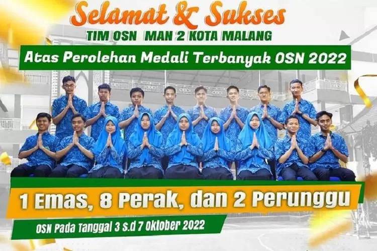 MAN 2 Kota Malang Raih Medali Terbanyak Se Indonesia Pada Ajang OSN ...