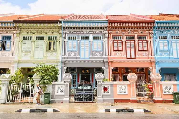 Koon Seng Road, Jalan di Singapura yang terkenal dengan bangunan warna-warninya, jangan lupa mampir saat liburan ya! (Akun Twitter @visakanv)