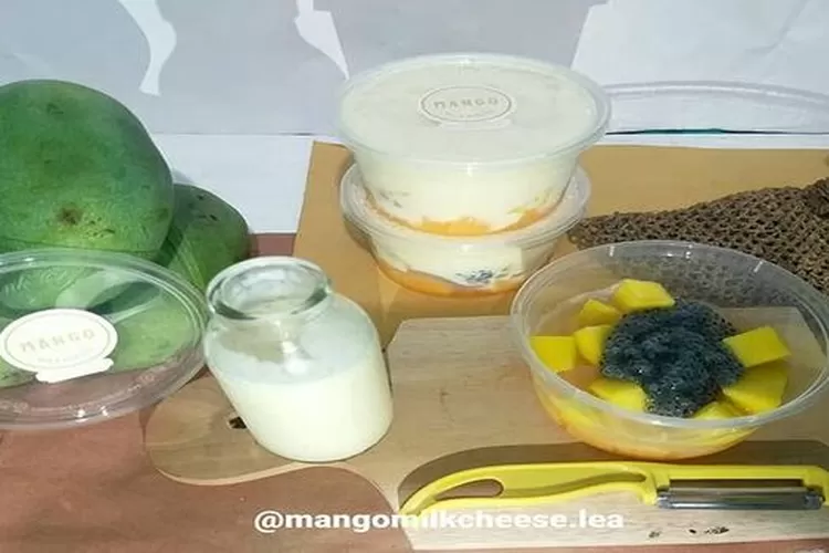 Mango Cheese Milk, salah satu minuman kekinian yang bisa menjadi ide jualan yang laris manis (instagram @ mangomilkcheese.lea)