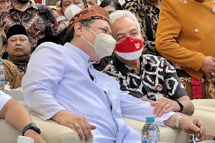 Ketua Umum Partai Golkar Airlangga Hartarto dan Gubernur Jawa Tengah Ganjar Pranowo. (Ist.)