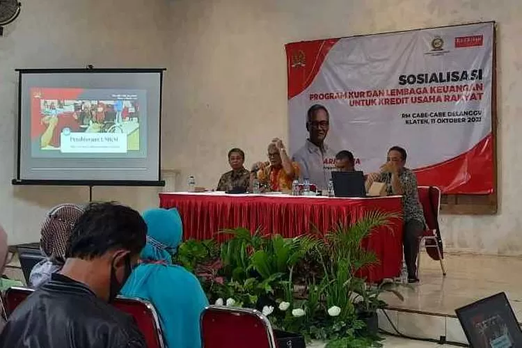 Sosialisasi Program KUR dan Lembaga Keuangan yang dilakukan Bale Rakyat Aria Bima di Klaten (Endang Kusumastuti)