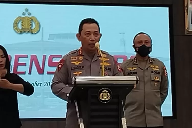 Kapolri Jenderal Listyo Sigit Prabowo saat memberikan keterangan pers (Foto Tangkapan layar)