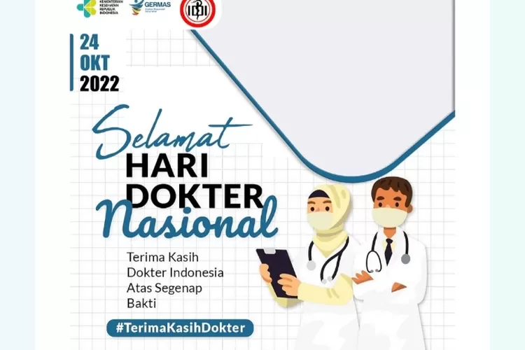 Terpopuler Dan Terkece! Link Twibbon Hari Dokter Nasional, Cocok ...