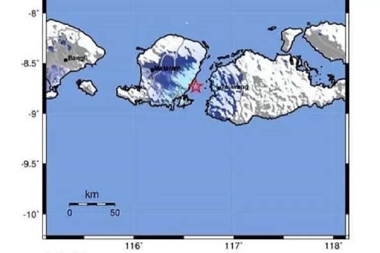 Gempa berkekuatan M=4,5 mengguncang Lombok Timur terasa hingga Mataram. (Suara Karya/Istimewa)