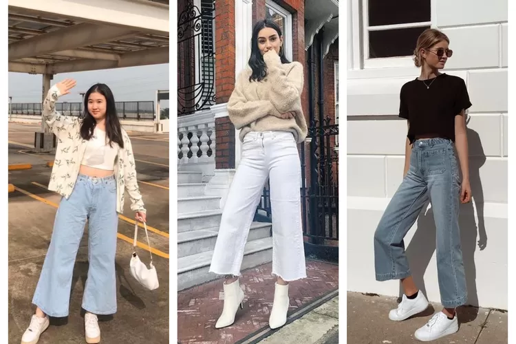 5 Ide OOTD Celana Kulot Jeans Non Hijab, Tampil Cute Dengan Celana yang