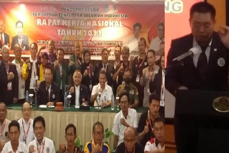 Ketua Umum PB PTMSI, Peter Layardi Lay (kanan) menyatakan, Rakernas 2022 di Manado, Sulawesi Utara yang dihadiri 28 Pengprov PTMSI berlangsung secara demokratis (Ist)
