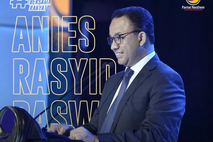 Tiga kriteria calon wakil presiden telah dilontarkan oleh Anies Baswedan, capres Nasdem dalam pilpres 2024. Ketiga kriteria itu kini tengah digodok tim kecil Koalisi Perubahan Nasdem, PKS dan Demokrat. (Twitter @nasdem)