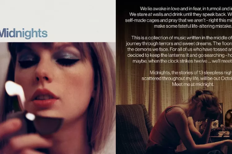 Postingan Taylor Swift mengenai album baru 'Midnights' nya. (Instagram @taylorswift)