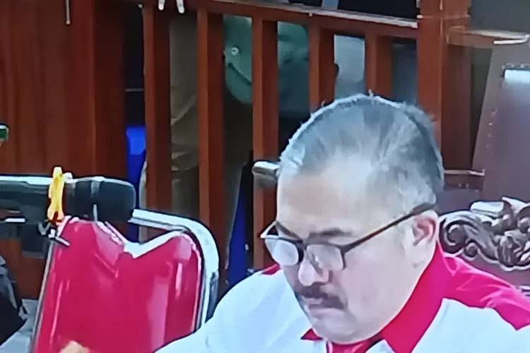 saksi pelapor Kamarudin Simanjuntak ketika memberi keterangan dalam sidang di PN Jakarta Selatan