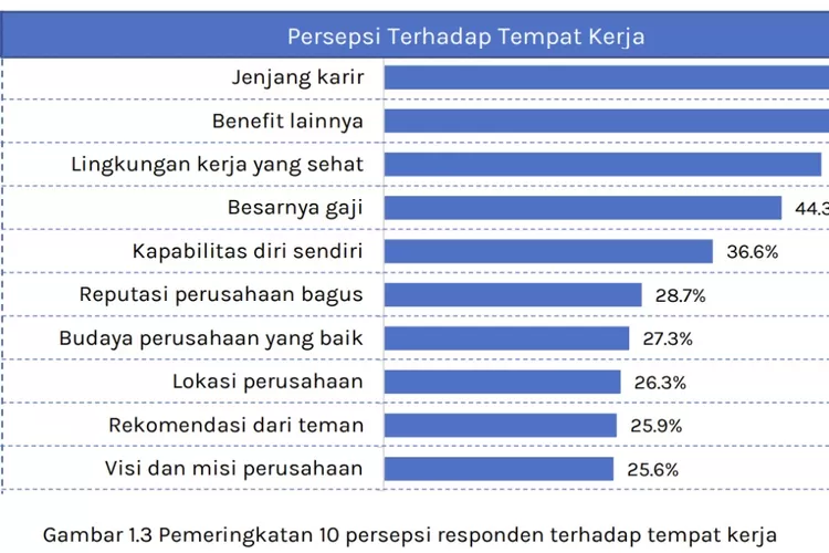 Hasil riset MarkPlus Employer Branding Index mengungkap jenjang karir jadi aspek utama Gen Z dalam memilih tempat kerja.  (Istimewa)
