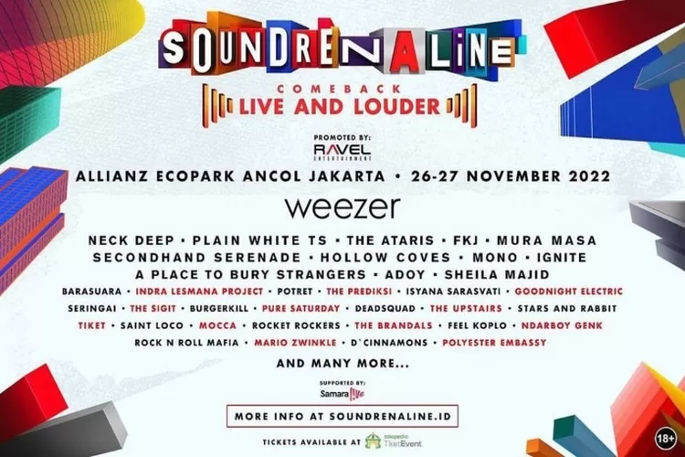 Konser Soundrenaline 2022 yang menghadirkan 5 musisi guest star (Instagram @soundrenaline.co.id)