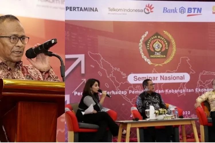 Ketua Umum PWI Pusat, Atal S Depari memberikan sambutan dalam 'Seminar Peran Pers Terhadap Pemulihan dan Kebangkitan Ekonomi Indonesia' yang diinisiasi PWI Pusat di Jakarta, Kamis, (27/10/2022) (Humas PWI Pusat)