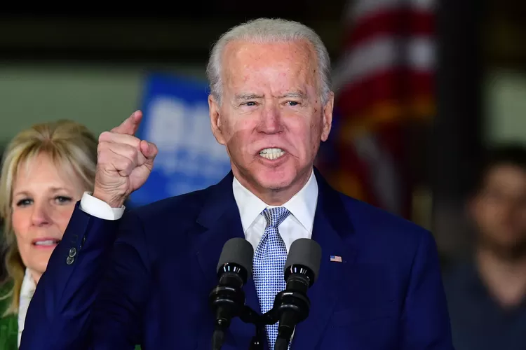Potret Joe Biden yang sedang kesal (Nytimes)
