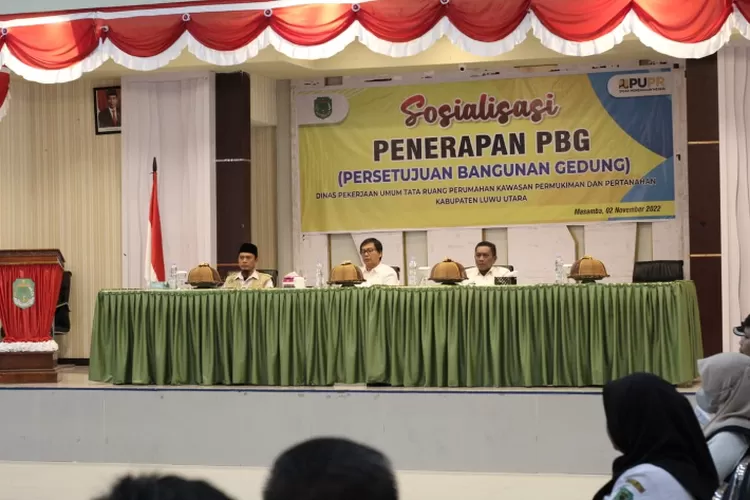 Sosialisasi Penerapan PBG, Rabu (2/11/2022), di Aula La Galigo Kantor Bupati Luwu Utara (Dok. Syaf)