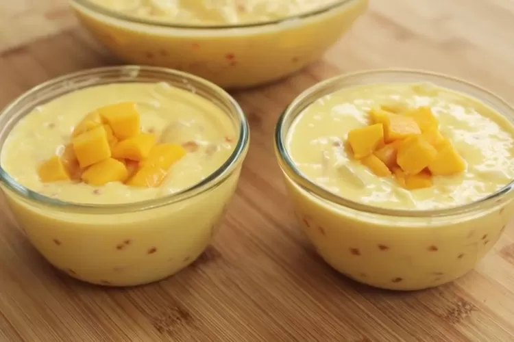 Resep simple dessert mangga sago (Twitter Devina Hermawan)