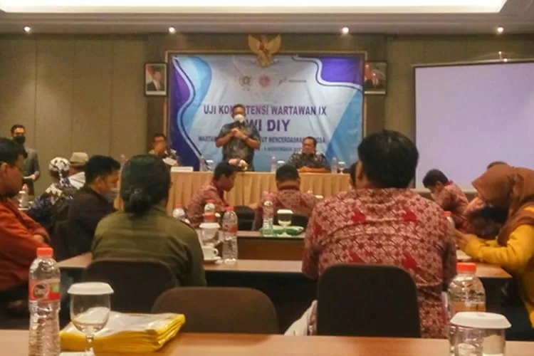 Suasana pembukaan UKW ke 9 PWI DIY di Forriz Hotel.   (Teguh Priyono)