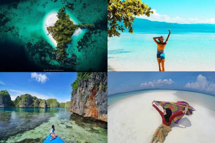Rekomendasi 4 Destinasi Wisata Pantai di Papua Yang Sangat Indah (Kolase Instgram/ @papuatourism /@dhikafebryna /@diindonesiaaja.id /@judikaandaria)