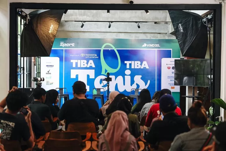 Vindes mengadakan Konferensi Pers olahraga Tiba Tiba Tenis  (Instagram @vindes.ig)