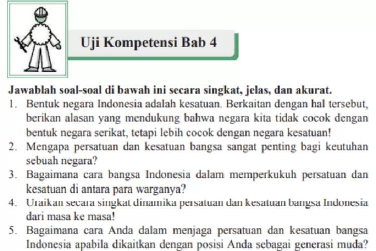 Kunci Jawaban Uji Kompetensi Bab 4 Halaman 120 Kelas 12, Pembahasan PKN ...