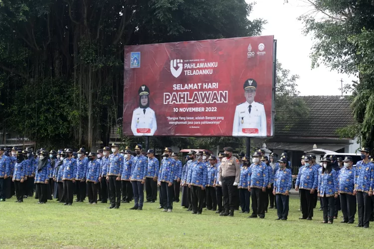 Upacara peringatan hari pahlawan di Sleman. (Dokumen Pemkab Sleman)