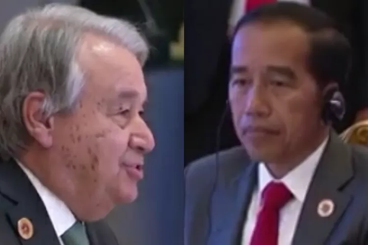 Di Depan Guterres, Jokowi Lantang Serukan agar PBB Terus Dorong Penghentian Perang. (Kolase tangkapan layar YouTube )