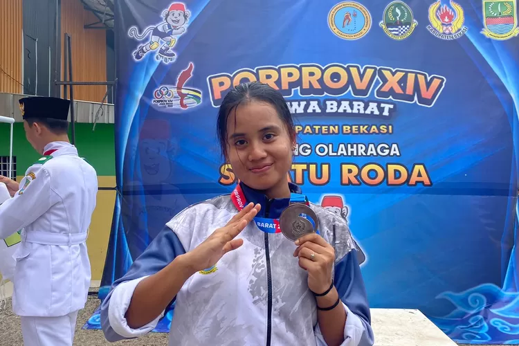 Sepatu Roda Kabupaten Bekasi sumbang 1 medali Porprov Jabar. (Humas KONI).