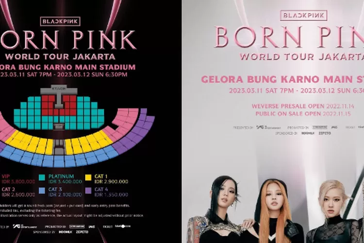 Jadwal lengkap pembelian tiket konser BLACKPINK 'Born Pink' World Tour di Jakarta (Instagram @fangirlsneedstuff)