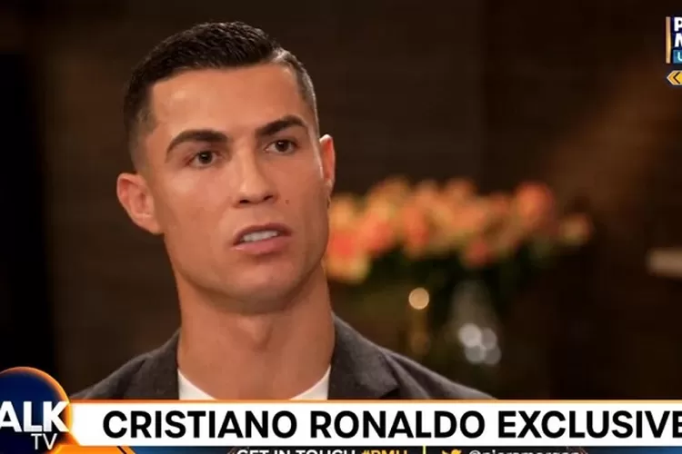Christiano Ronaldo, pesepak bola terkenal yang kecewa dengan Manchester United (Tangkapan layar Piers Morgan)