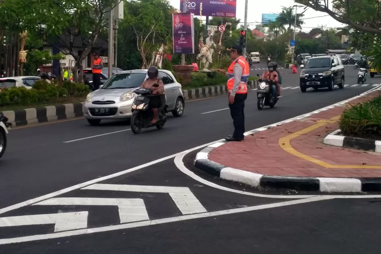 pengaturan arus lalu lintas di Bali selama KTT G20 terkendali dan lancar