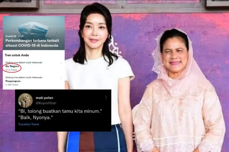 Cuitan menghina foto ibu negara Iriana Jokowi jadi trending Twitter. (Sumber foto: akun Twitter @gibran_tweet)