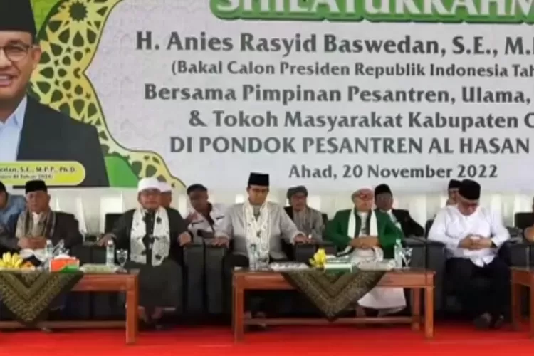 Silaturahmi politik Anies Baswwden di Ponpes Al Hasan, Ciamis, pimpinan KH Muhammad Syarif Hidayat 