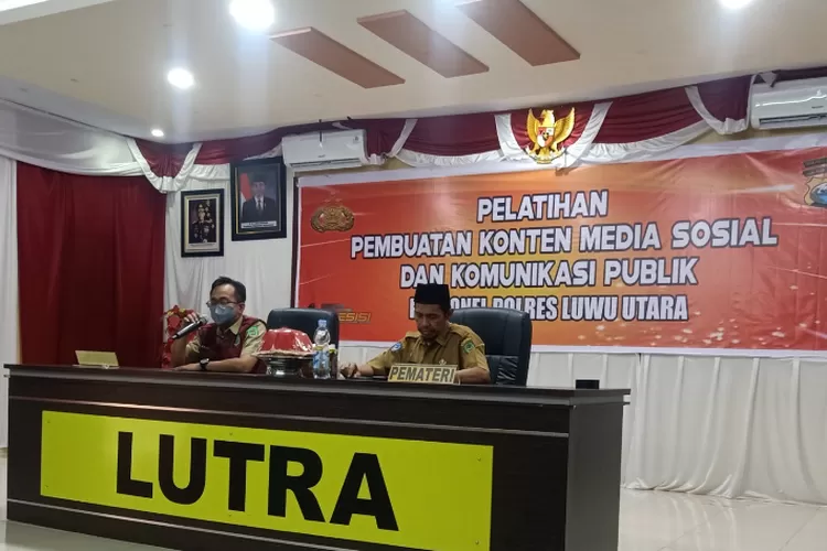 Pelatihan Konten Media Sosial dan Komunikasi Publik, Selasa (22/11/2022), di Aula Mapolres Luwu Utara. (Dok. LHR)