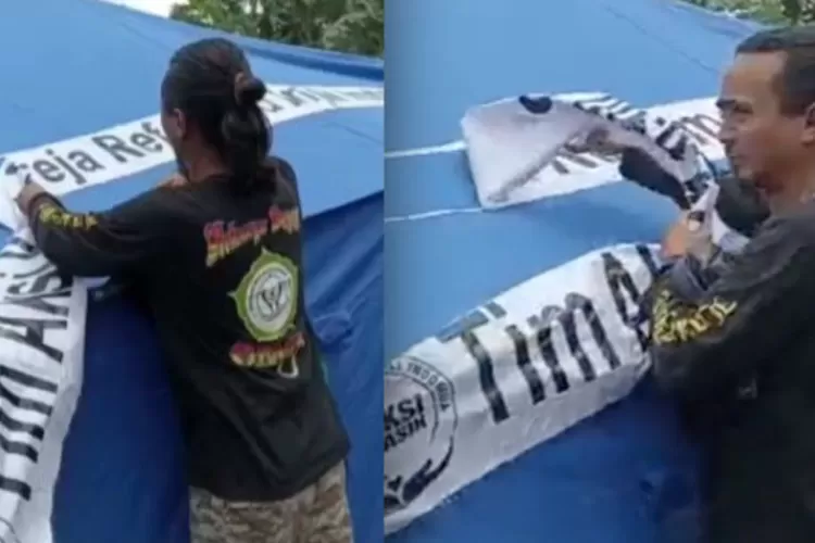 Gubernur Jawa Barat, Ridwan Kamil merespons penyobekan label gereja di tenda pengungsi gempa Cianjur