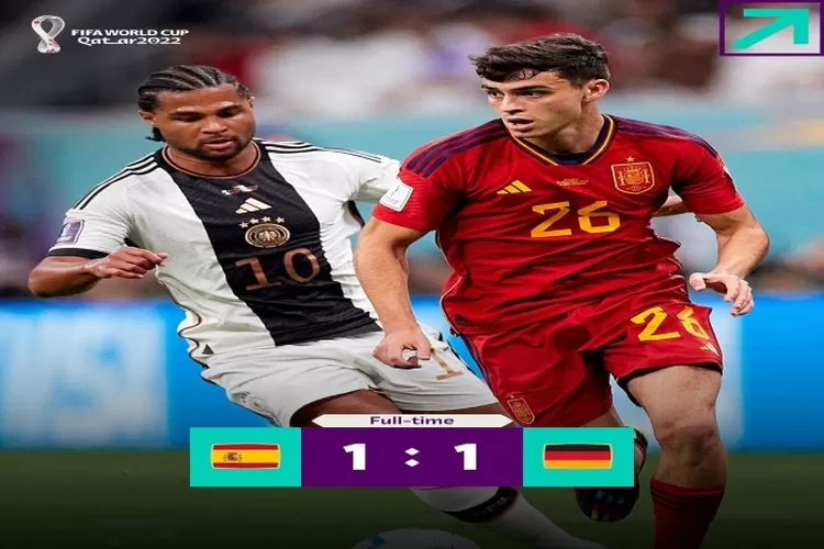 Hasil skor Piala Dunia 2022, Spanyol ditahan imbang oleh sang rival Jerman (Instagram @fifaworldcup)