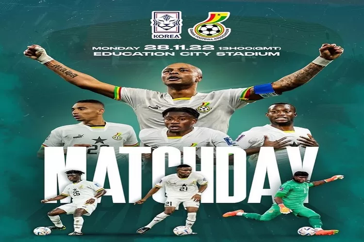 Head to Head Korea Selatan Vs Ghana di Piala Dunia 2022, 28 November 2022 Rekor Pertemuan dan Rangking Dunia Pukul 20.00 WIB (www.instagram.com/@blackstarsofghana_)