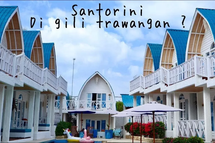Destinasi wisata Santorini Beach Resort di Gili Trawangan Lombok (YouTube Chef Lucky Andreono)
