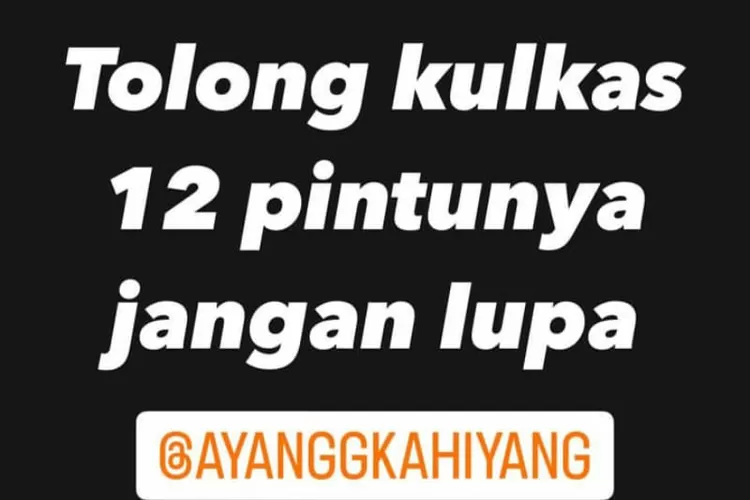 Capture foto dari Instastory Instagram @kaesang yang menunjukkan unggahan Kaesang Pangarep berharap mendapat kado kulkas dari sang kakak, Kahiyang Ayu sebagai kado pernikahan