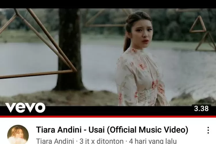 Lirik Lagu Tiara Andini Usai (Tangkapan layar youtube Tiara Andini)
