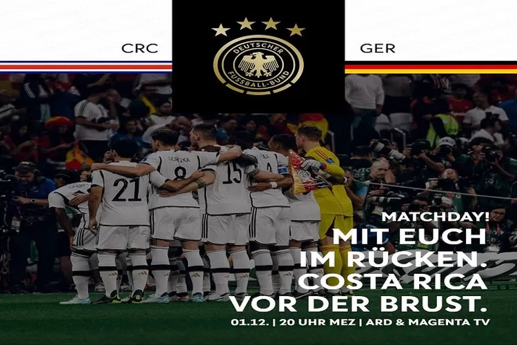 Head to Head Kosta Rika Vs Jerman di Piala Dunia 2022, 2 Desember 2022 Jerman Unggul dari Rekor Pertemuan Melawan Kosta Rika (www.instagram.com/@dfb_team)