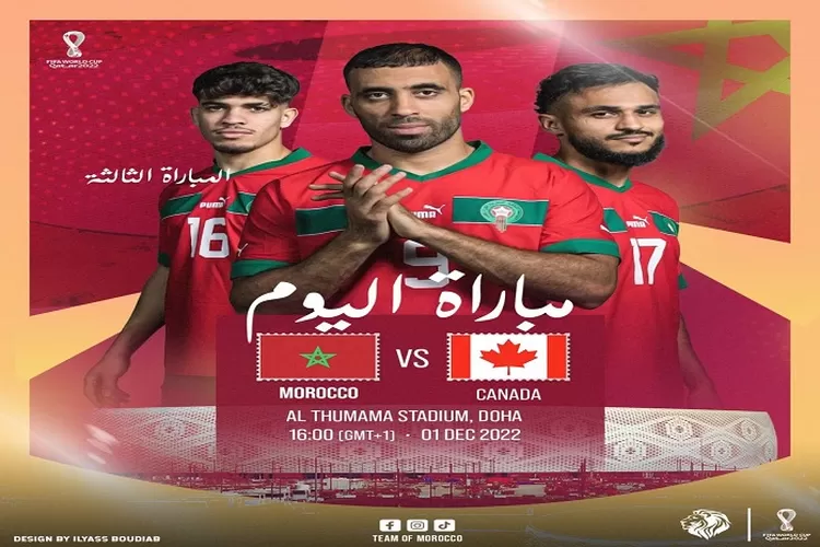 Head to Head Kanada Vs Maroko di Piala Dunia 2022, 1 Desember 2022 Maroko Ingin Lolos ke 16 Besar Bisakah? Saksikan Pertandingannya (www.instagram.com/@team_of_morocco)