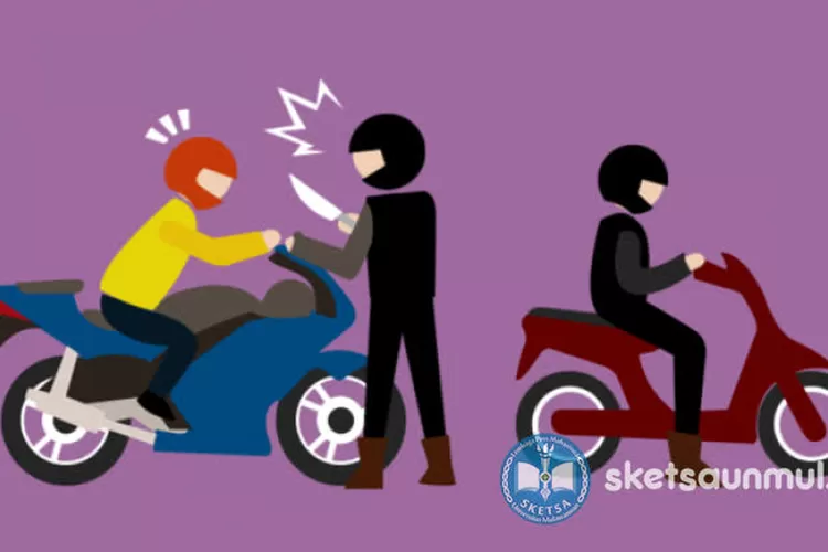 Nasib Baik Berpihak Pada Pelaku Begal Usai Jalar Modus Pada Korban. (Gorajuara/ dok: Sketsaunmul.com)