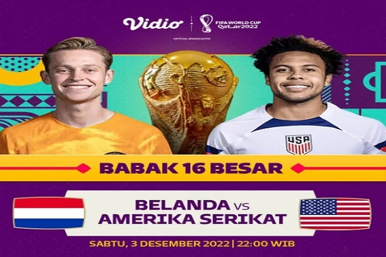 Link Nonton Live Streaming Belanda Vs Amerika Serikat di 16 Besar Piala Dunia 2022 Tanggal 3 Desember 2022  Semakin Seru (www.instagram.com/@vidiosports)